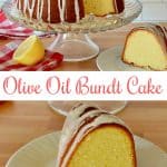 Olive Oil bundt cake Pinterest pin.
