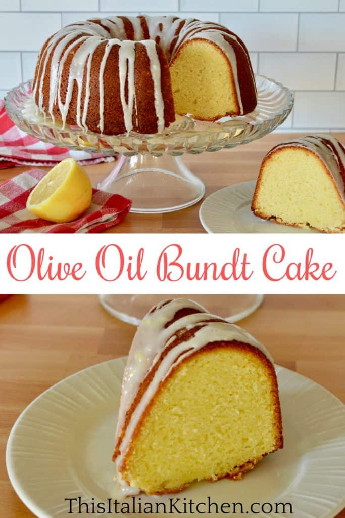 Olive Oil bundt cake Pinterest pin.
