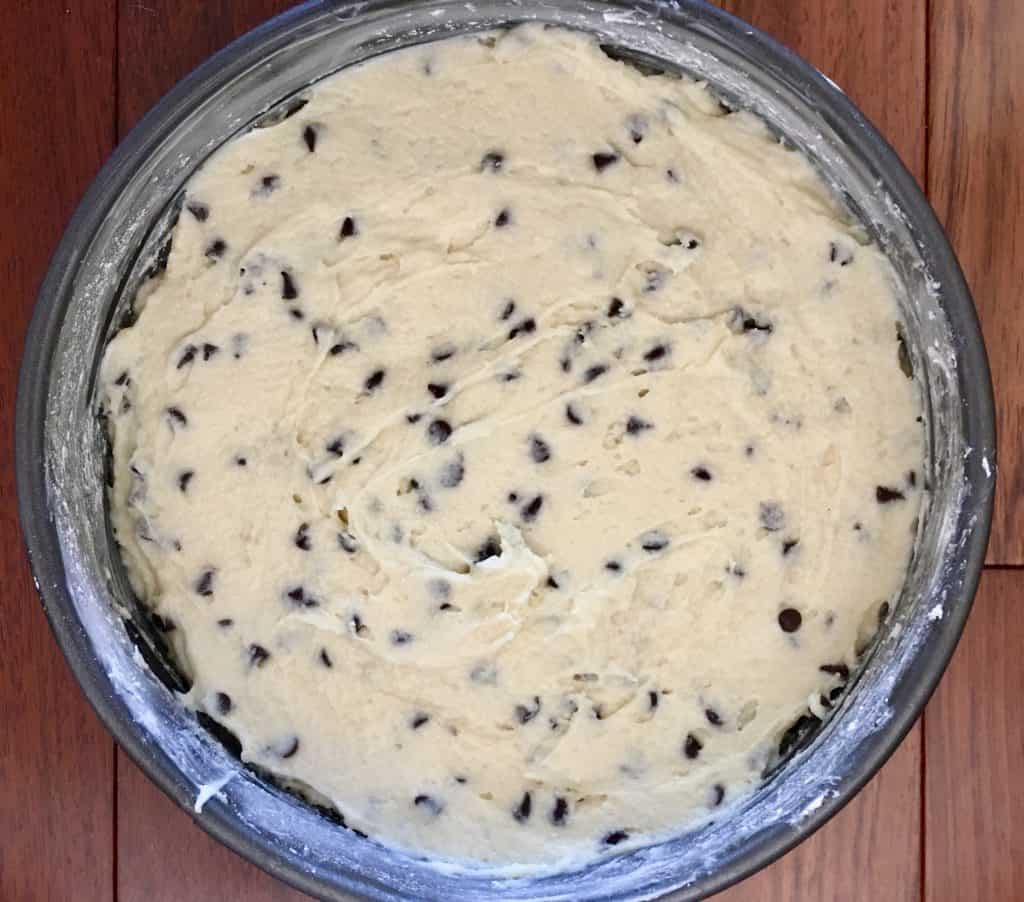 batter poured into springform pan.