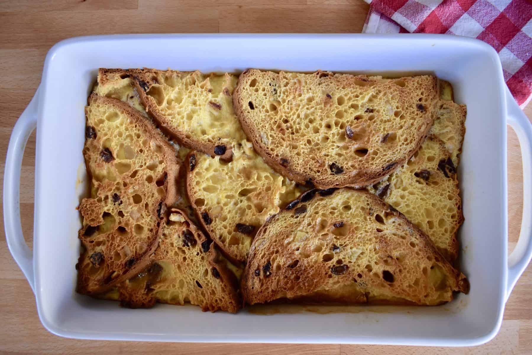 Panettone French Toast Casserole. 