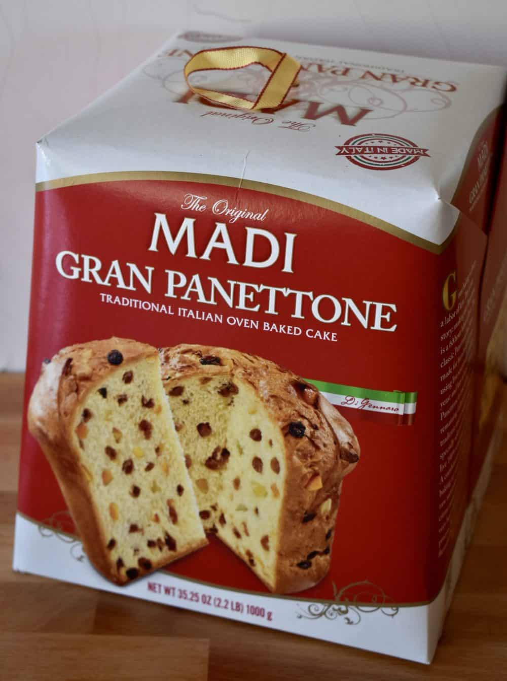 Box of Madi Gran Panettone. 