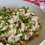 Mushroom Pea Risotto