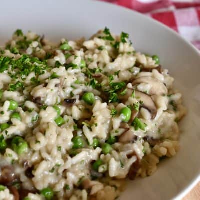 Mushroom Pea Risotto