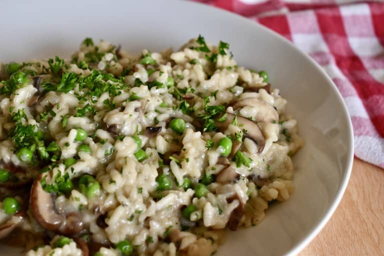 Mushroom Pea Risotto