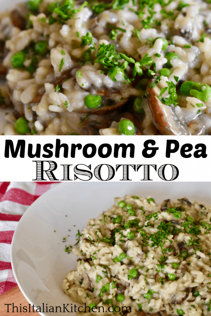 Mushroom Pea Risotto.