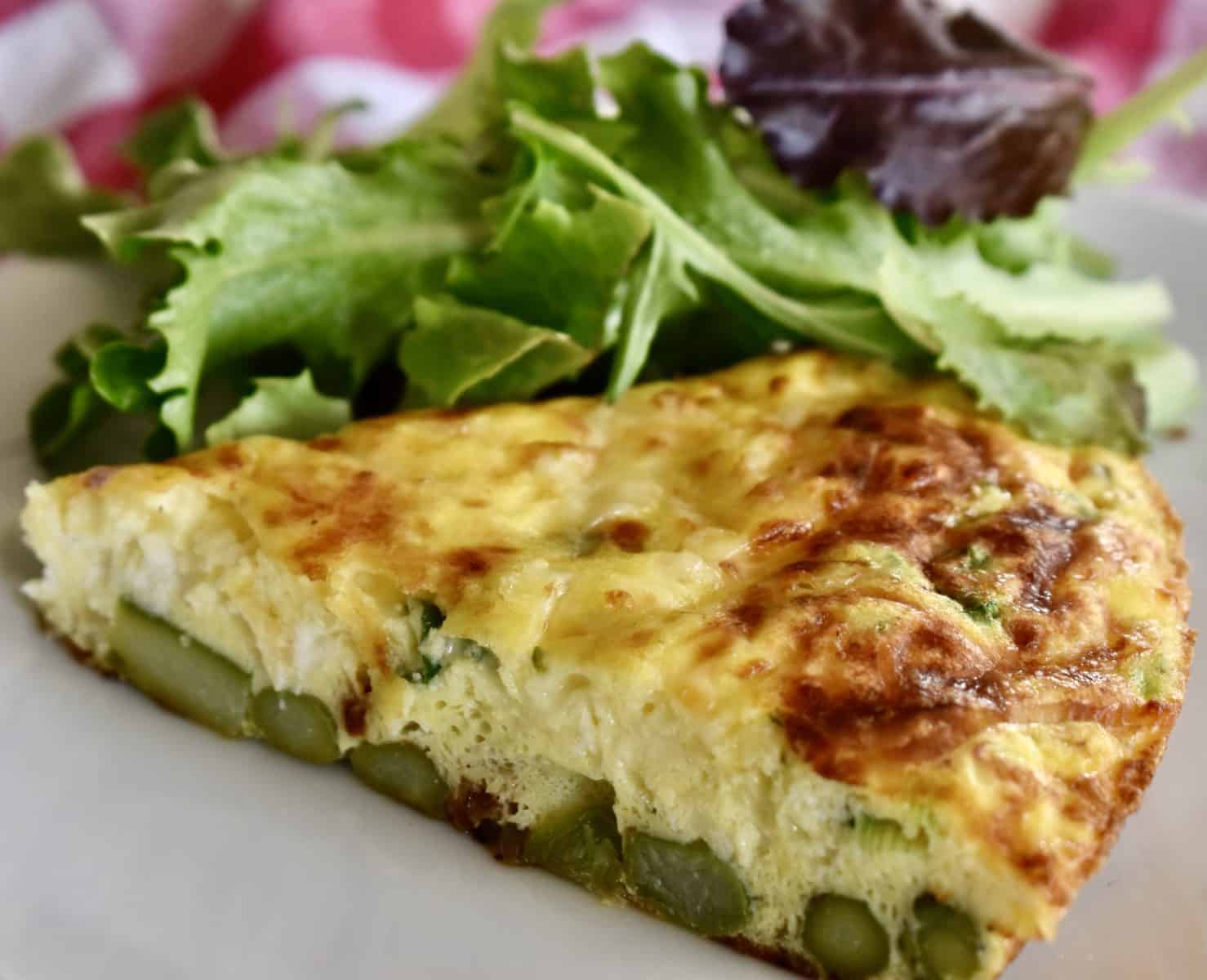 Asparagus Ricotta Frittata is great for Italian Easter recipe.