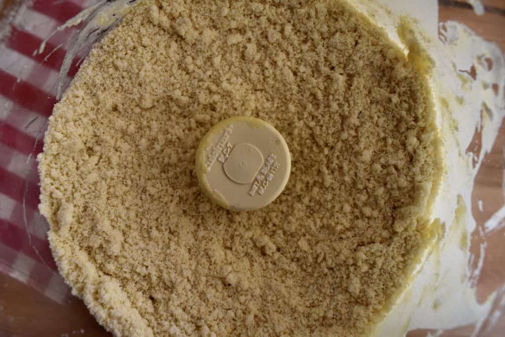 pie crust crumbs in a food processor.