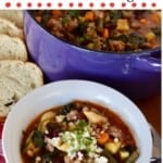 Minestrone Soup with Sausage.