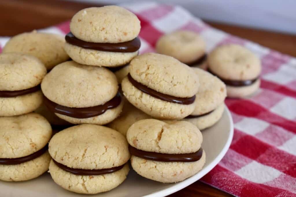 Baci di Dama (Italian Chocolate Hazelnut Cookies) - This Italian Kitchen