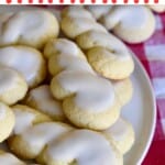 Italian Twist Cookies with lemon glaze.