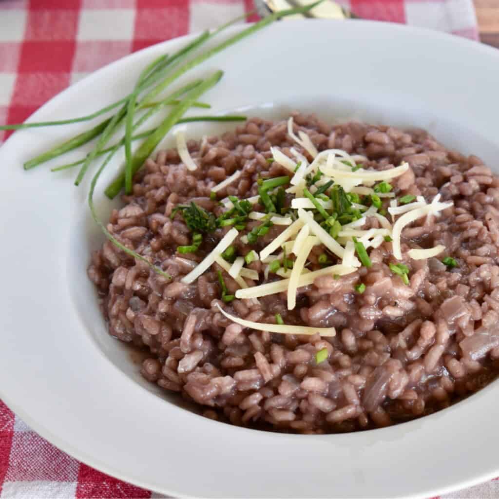 Red wine risotto.