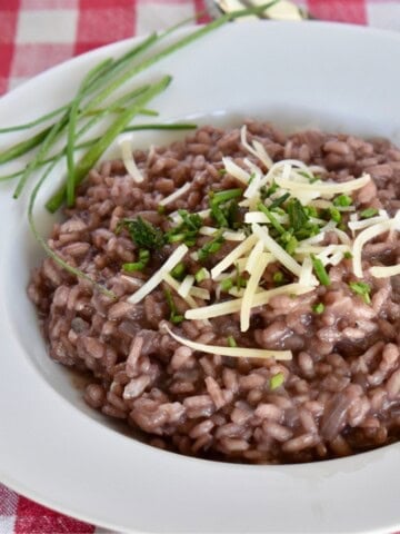 Red wine risotto.