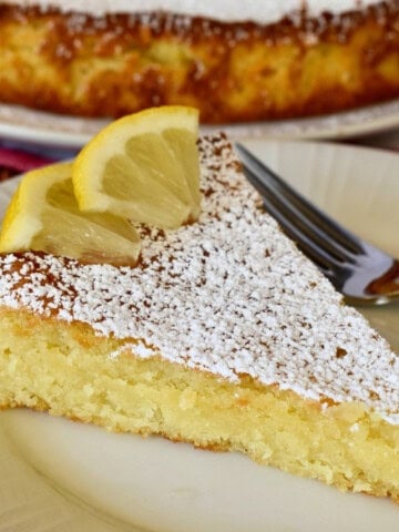 Lemon torta caprese recipe.