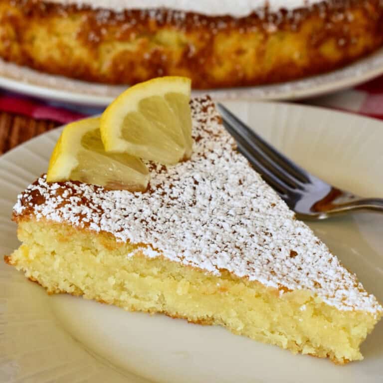 Lemon torta caprese recipe.